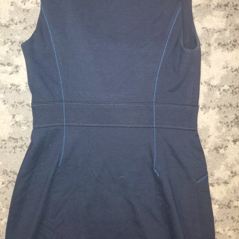 Cynthia Steffe Blue Zipup Dress || sz Small || EUC - Picture 7 of 14